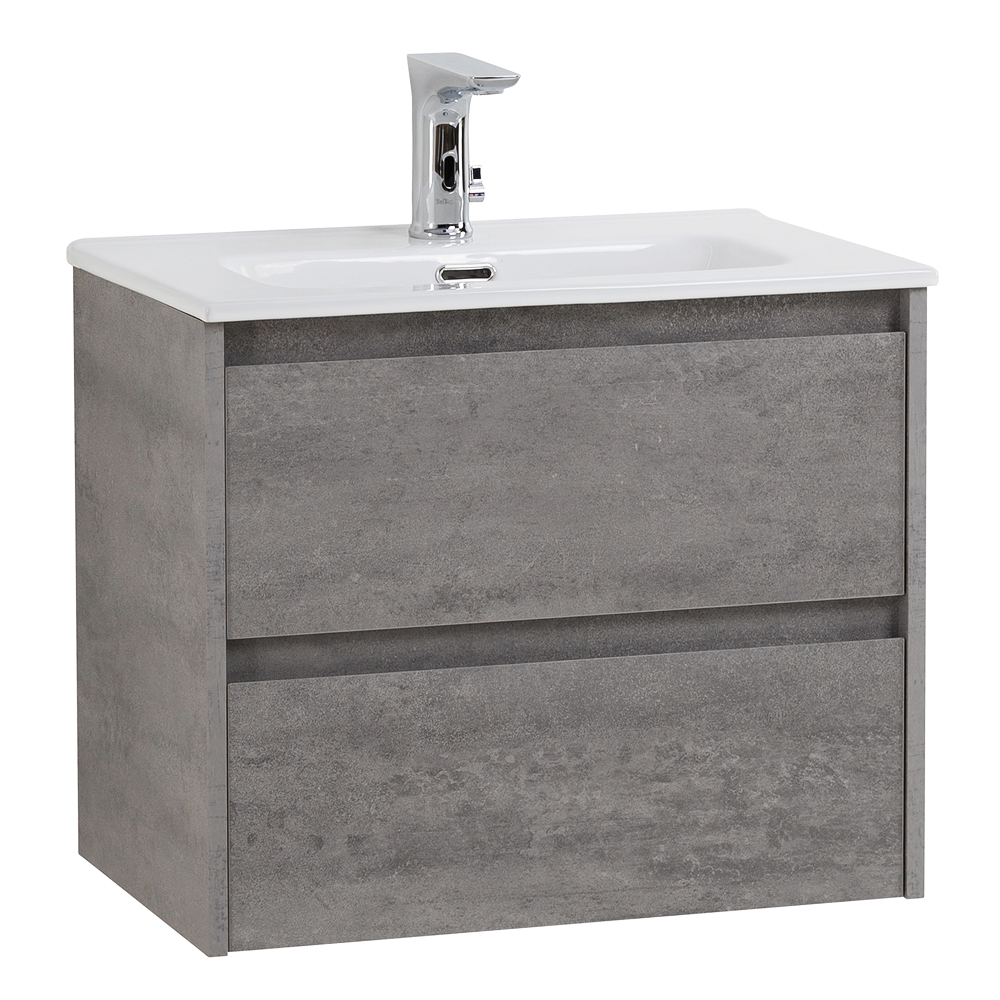 Приобрести belbagno тумба с раковиной kraft 39 50 см, подвесная cemento grigio, белая раковина