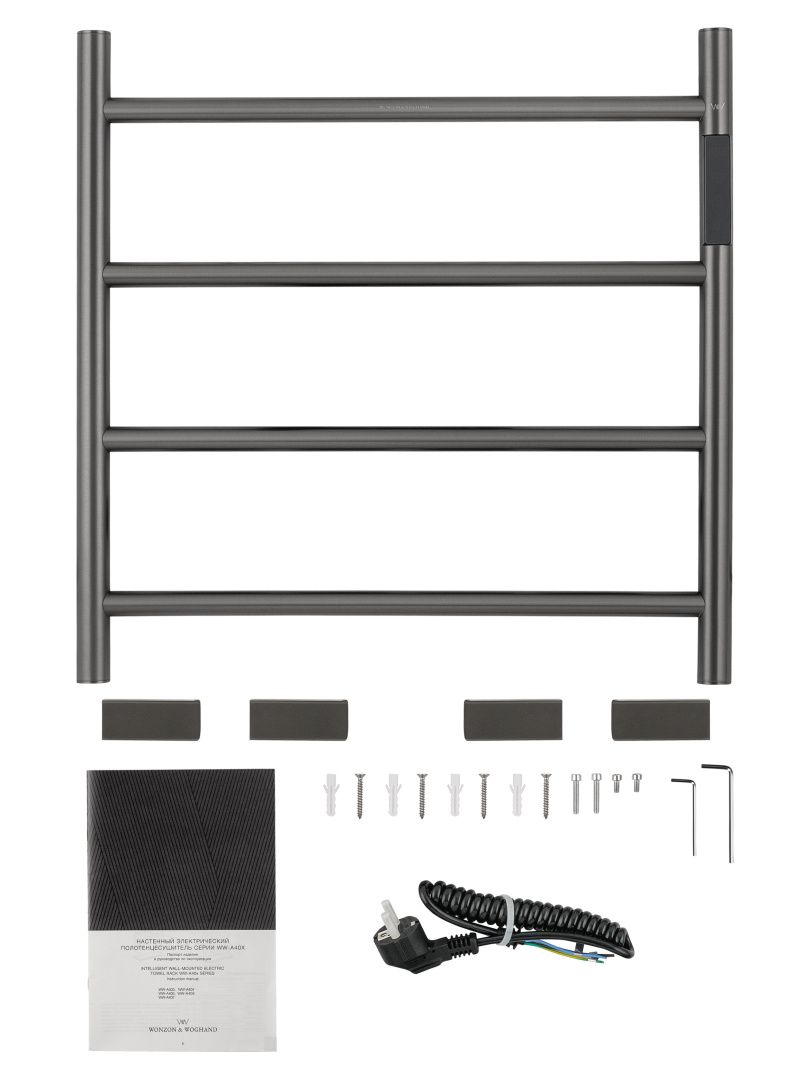 Приобрести полотенцесушитель электрический wonzon & woghand bonn, темный графит (ww-al404-gm)