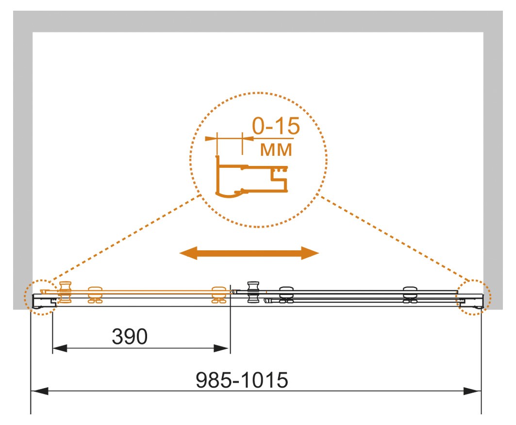 Приобрести cezares дверь душевая pratico 100x185см pratico-bf-1-100-p-cr