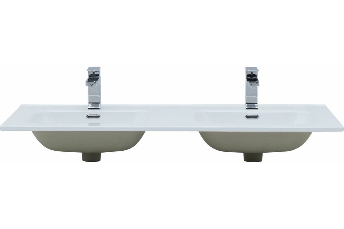 Приобрести aquanet раковина flat 120х46 см, (двойная) белая