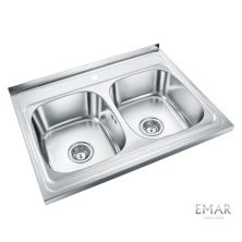 Emar Кухонная мойка 80х60 см, хром 6080A(Q)