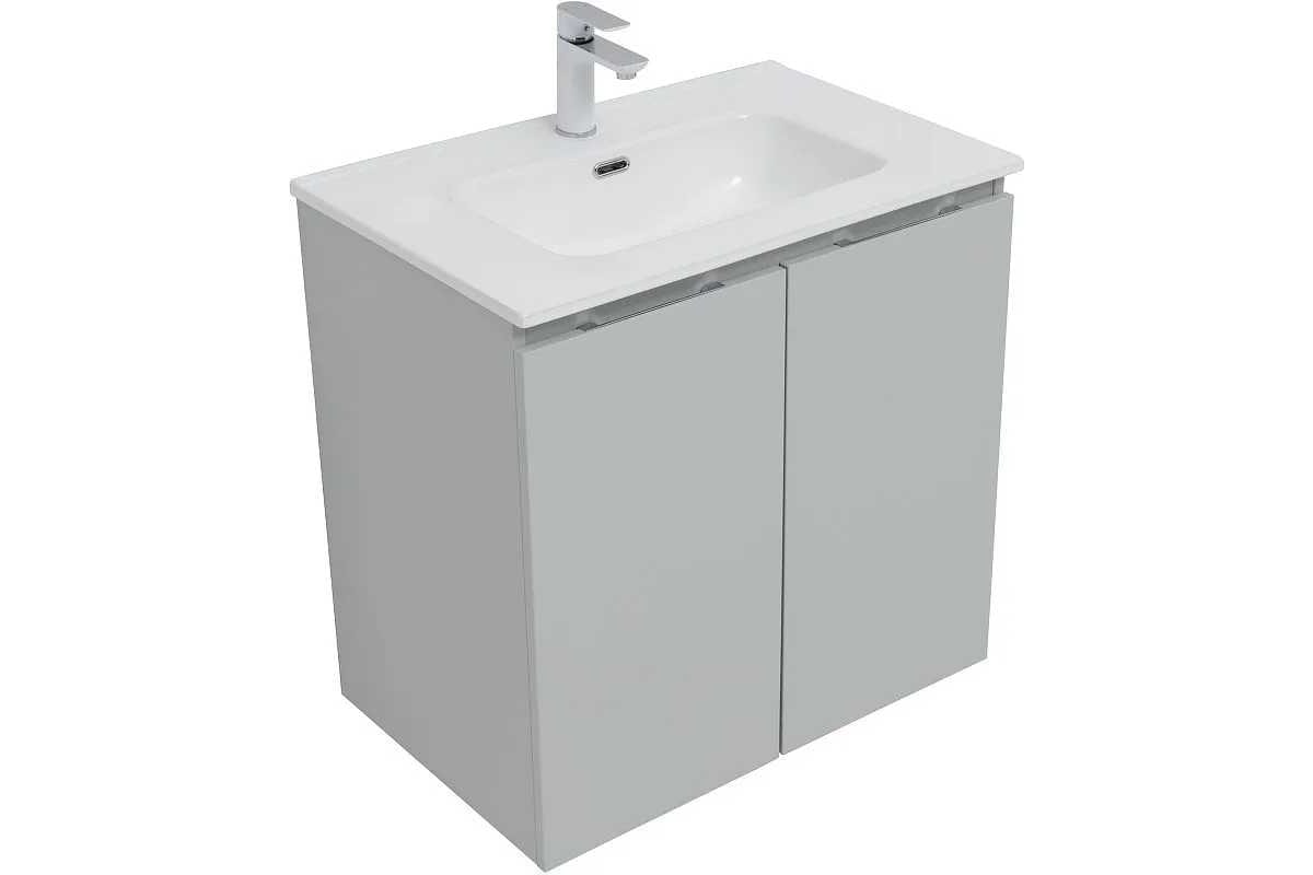 Приобрести aquanet тумба с раковиной алвита new 70 см, 2 дверцы, серый