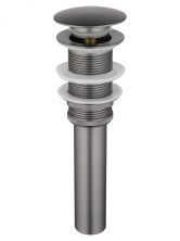 Донный клапан для раковины 1 1/4 WONZON & WOGHAND, Темный графит (WW-88SS04-BGM)