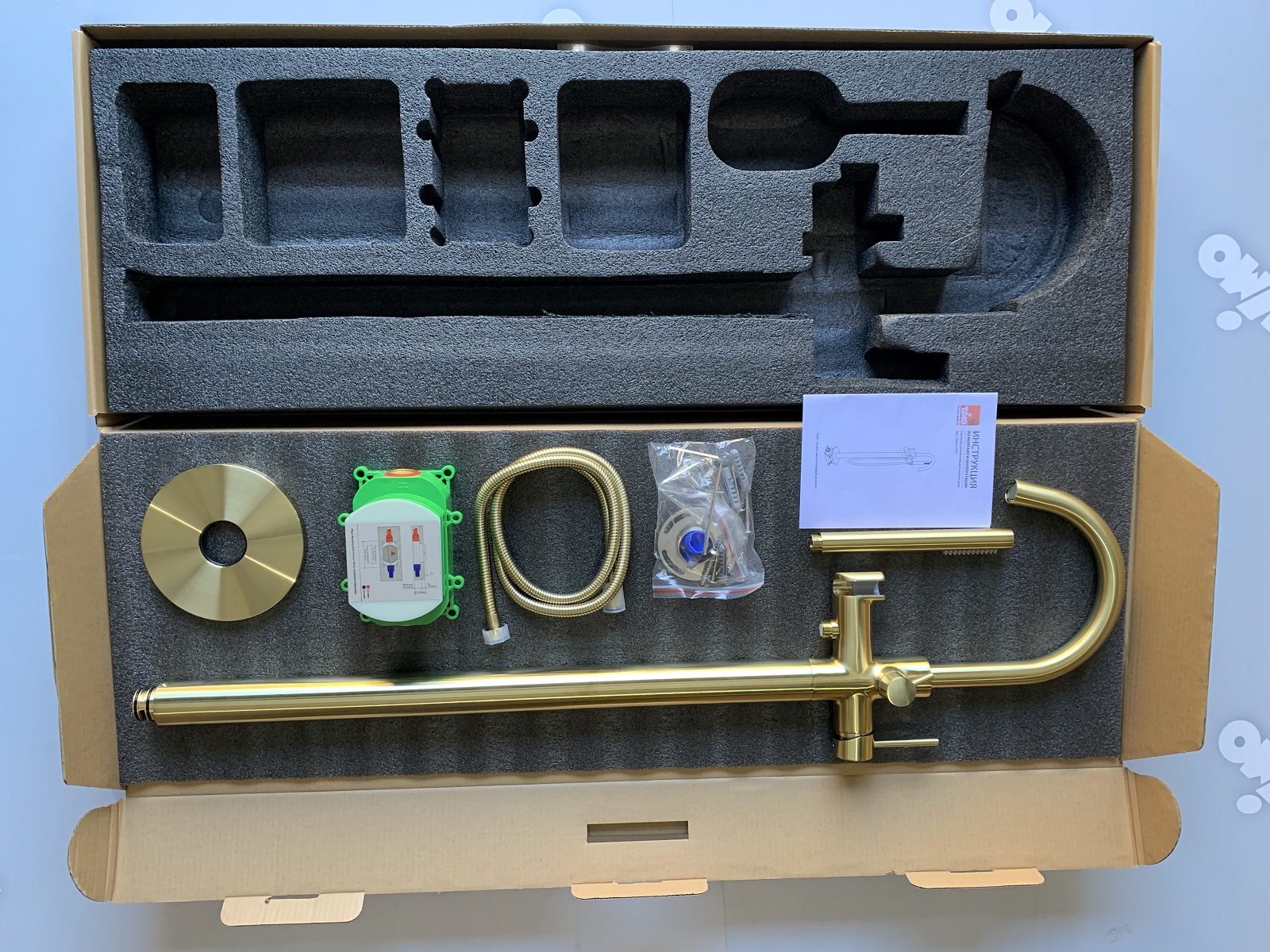 Приобрести смеситель напольный для ванны с душем timo saona 2310/17y-cr золото матовое