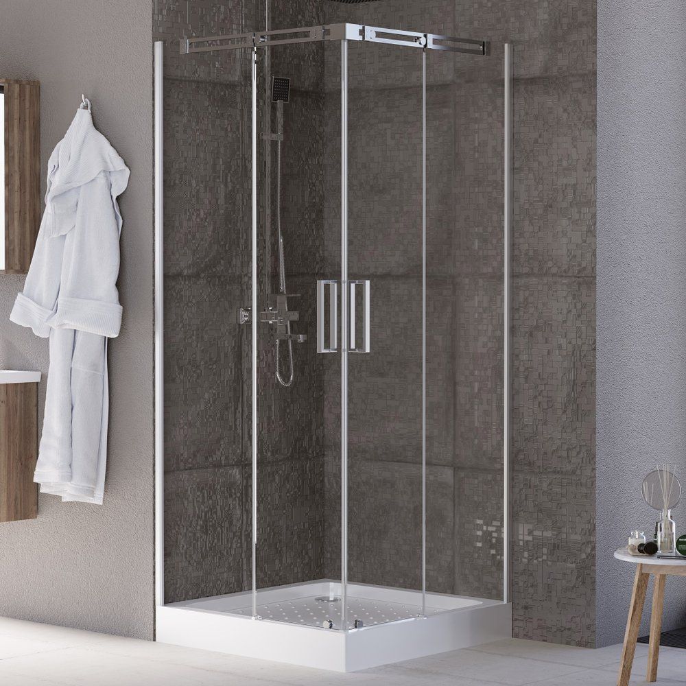 Приобрести grossman душевое ограждение galaxy 100х100 см, квадратное, хром\ прозрачное gr-3100