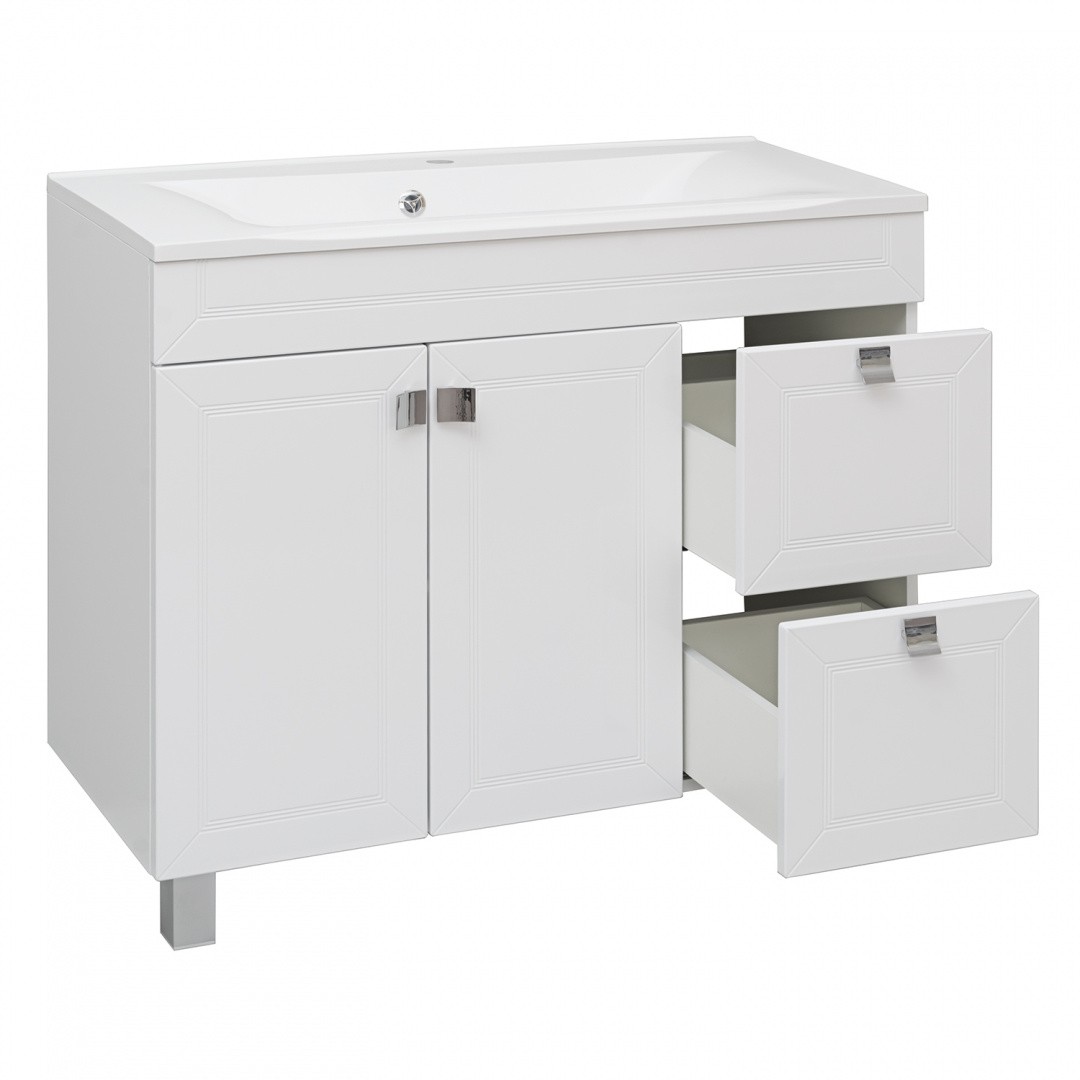 Приобрести aqua de marco тумба напольная с раковиной ostin 100см. 2 дверь 2 ящика