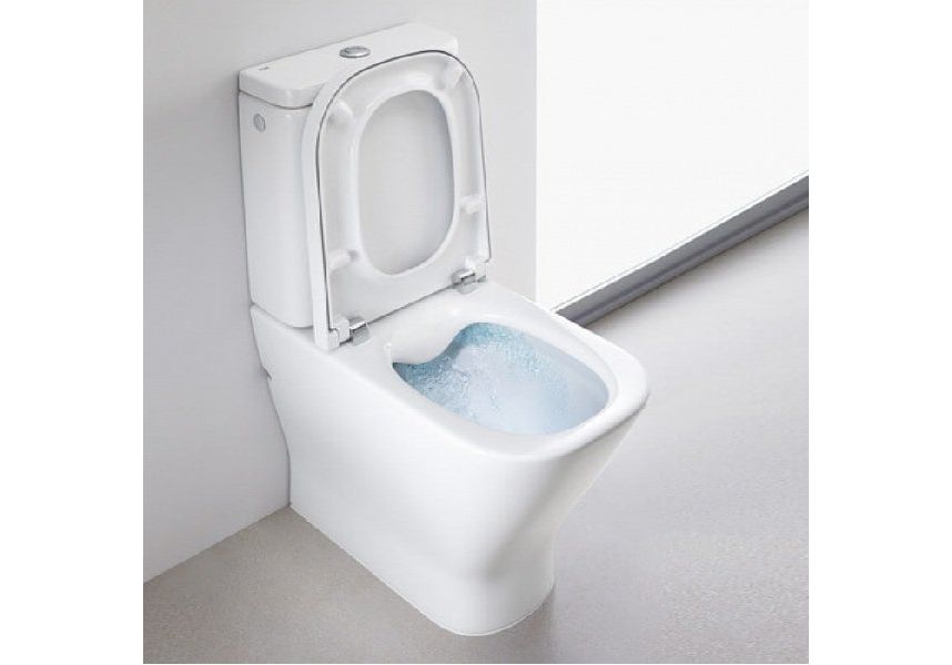 Приобрести напольный унитаз-компакт безободковый roca gap clean rim cs00024077