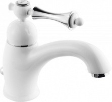 CEZARES Смеситель для раковины MARGOT с донным клапаном, белый MARGOT-LSM1-BIO