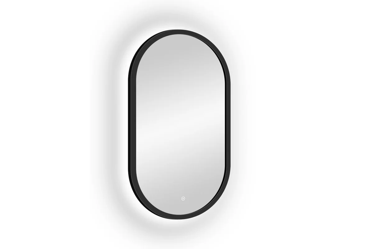 Приобрести continent зеркало с подсветкой prime black 45х80 см, черное