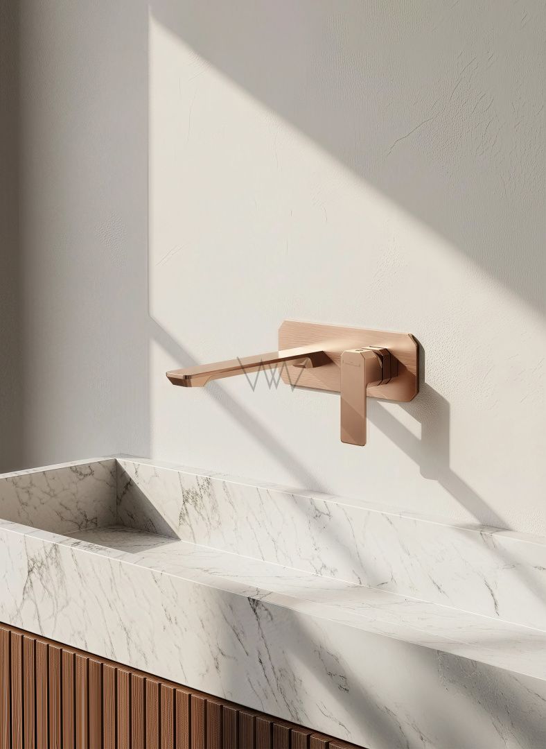 Приобрести смеситель для раковины встраиваемый wonzon & woghand diamond, брашированное розовое золото (ww-88869011-brg)