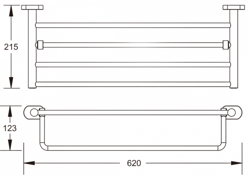 Приобрести полотенцедержатель с полкой vieir v5119g серый