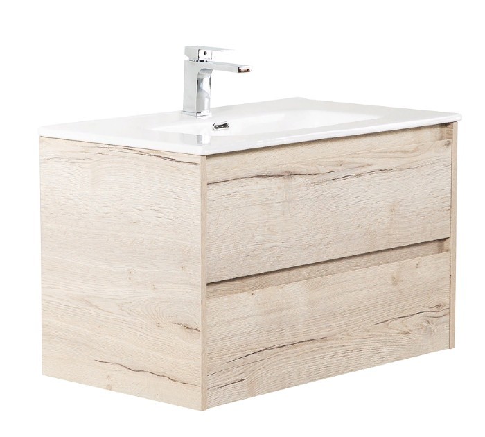 Приобрести тумба подвесная с раковиной belbagno kraft-1000-2c-so-rgb 100 см, rovere galifax bianco