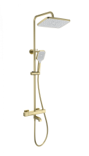 Душевая система с термостатом WONZON & WOGHAND STAY 2, Брашированное золото (WW-B3016-T1-BG)