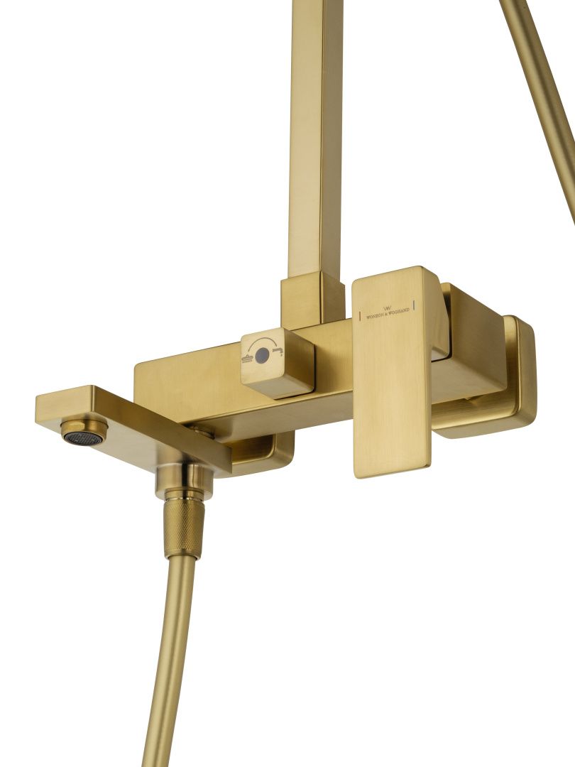 Приобрести душевая система wonzon & woghand cube 2.0, брашированное золото (ww-88047068-bg)