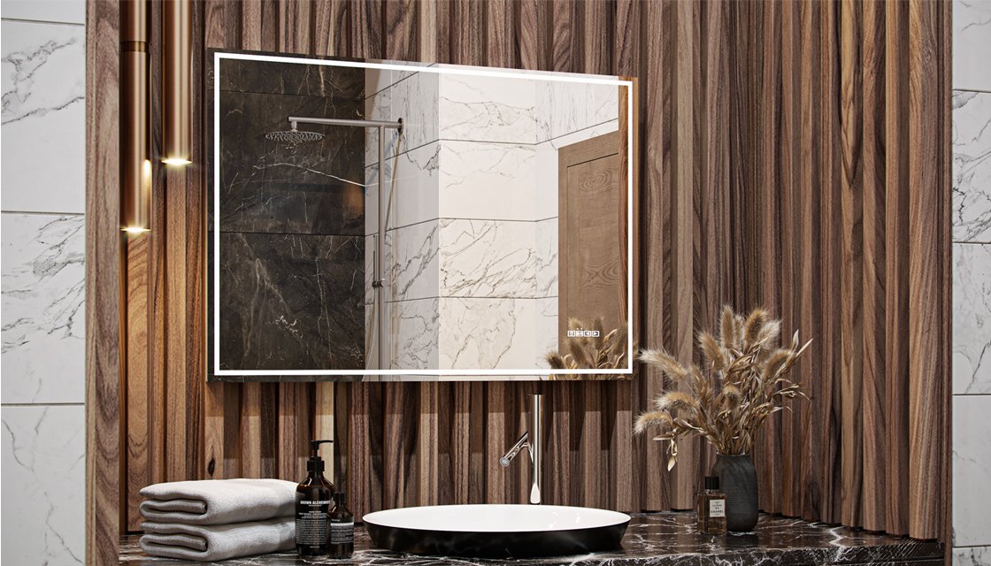 Приобрести зеркало velvex klaufs media 100x70 см c антизапотеванием, bluetooth, подсветка, сенсорное управление, zkkla.me.100.al