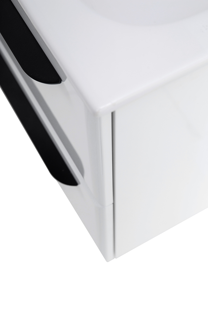 Приобрести cezares тумба подвесная с раковиной eco-cer 60 см bianco lucido, белый глянец eco-cer-600-2c-so-bl