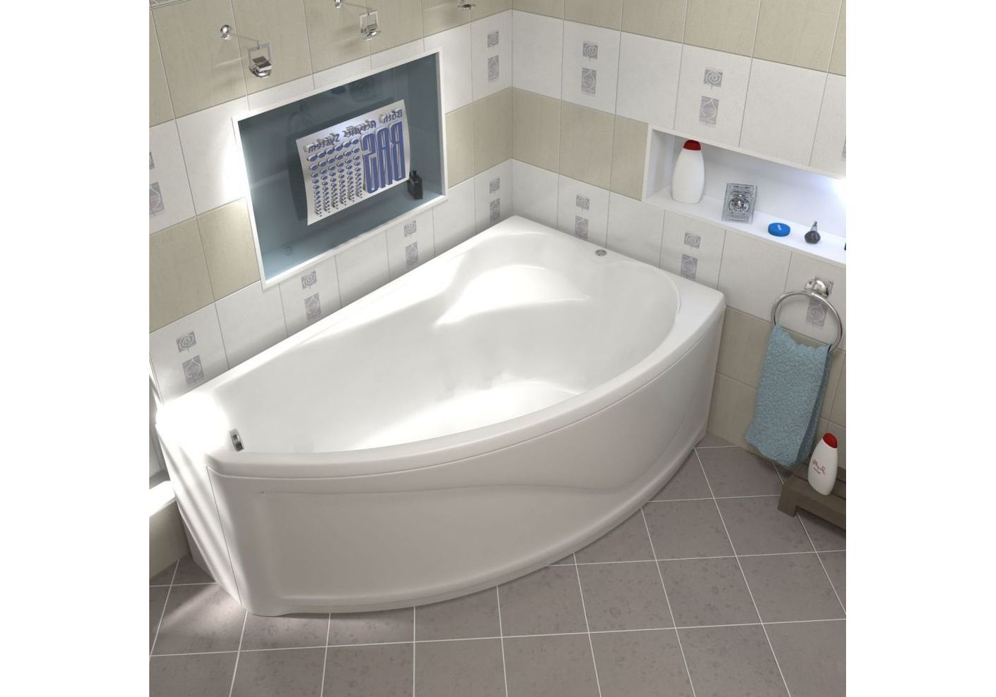 Приобрести bas акриловая ванна николь r 170*102