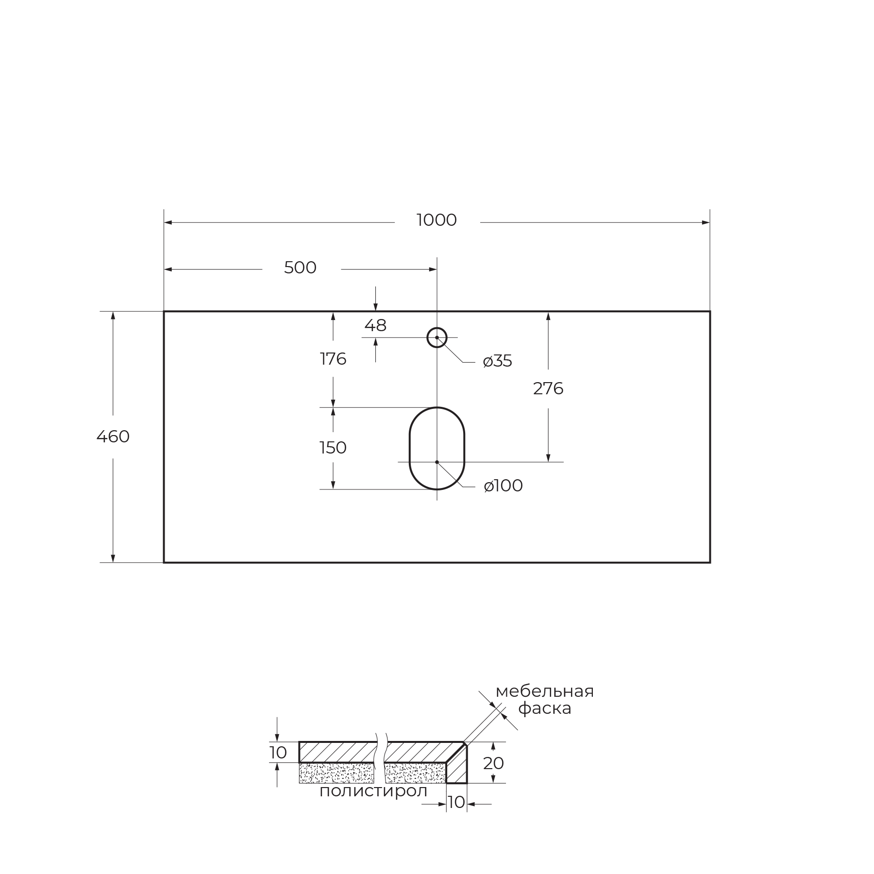 Приобрести cezares тумба со столешницей molveno 46 100 см legno grigio, серая molveno 46-100-2c-so-lg