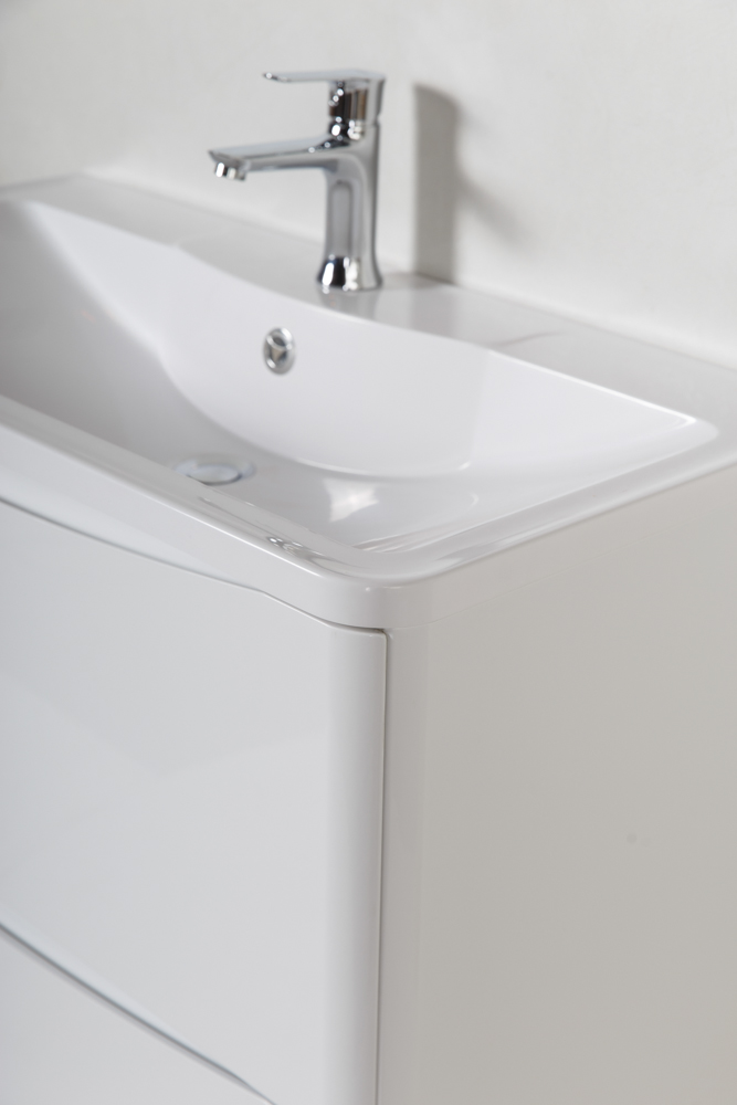 Приобрести belbagno тумба с раковиной acqua 90 см, напольная bianco lucido, белая раковина