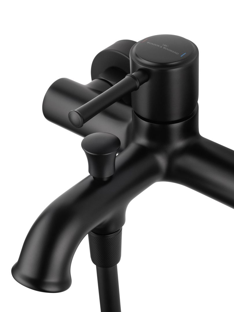 Приобрести смеситель для ванны с душем wonzon & woghand tor, черный матовый (ww-88037073-mb)