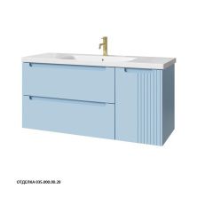 Caprigo Тумба с раковиной TERMIN-Smalty META 120 см, правая, голубая, эмаль