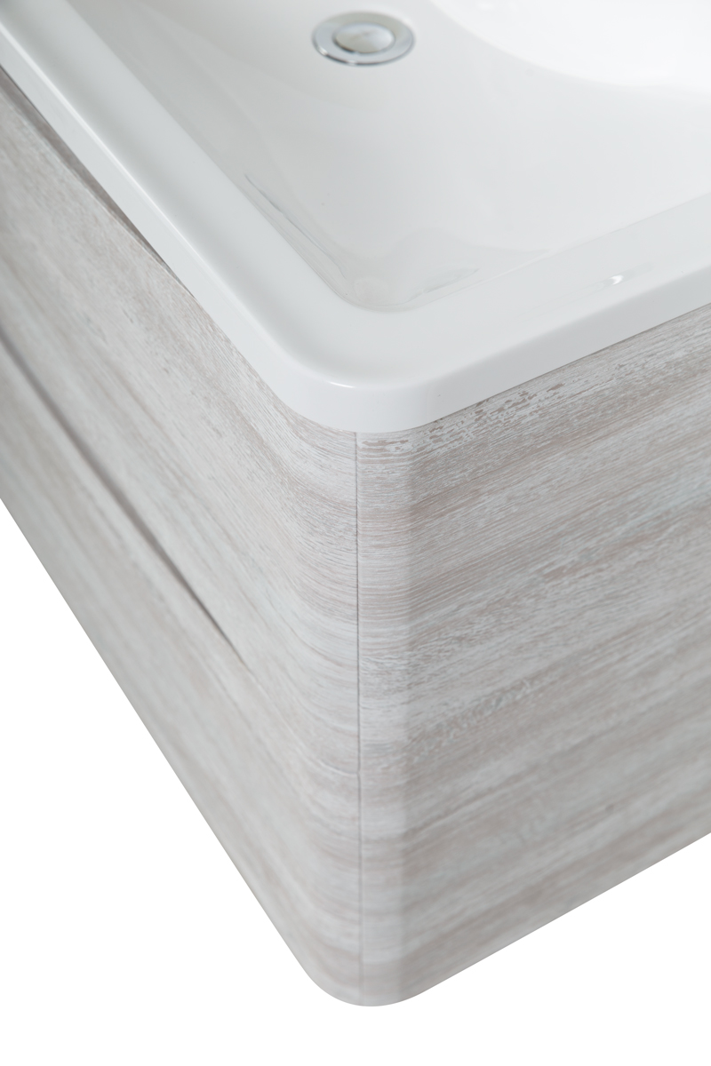 Приобрести belbagno тумба с раковиной acqua 100 см, подвесная rovere vintage bianco, белая раковина