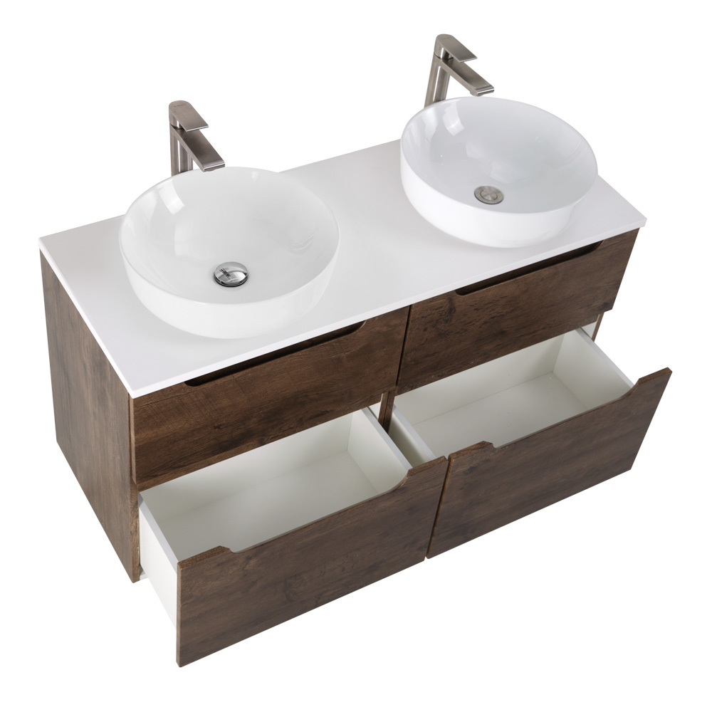 Приобрести belbagno тумба со столешницей etna-h60 120 см, подвесная rovere moro