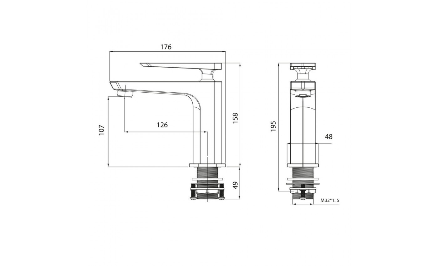 Приобрести lemark смеситель для раковины prizma, хром lm3906c