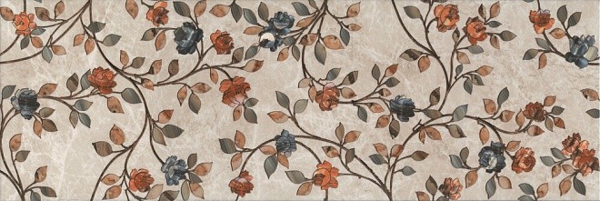 Приобрести декор настенный kerama marazzi гран-виа а26 цветы обрезной 89,5х30