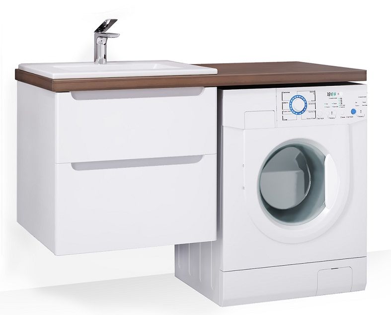 Приобрести jorno тумба подвесная wood 120 см со столешницей темное дерево, белая