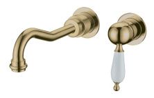 Boheme Смеситель для раковины Medici Ripresa, настенный, бронза\белый 307