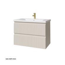 Caprigo Тумба с раковиной FORTE STRIPE 80 см, светло бежевая