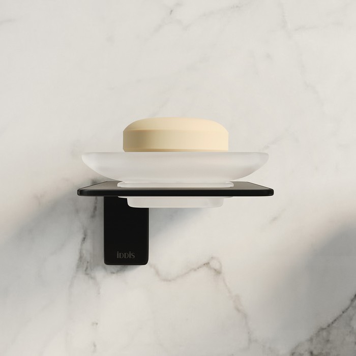 Приобрести iddis мыльница slide 116мм, белый\черный матовый slibsg0i42