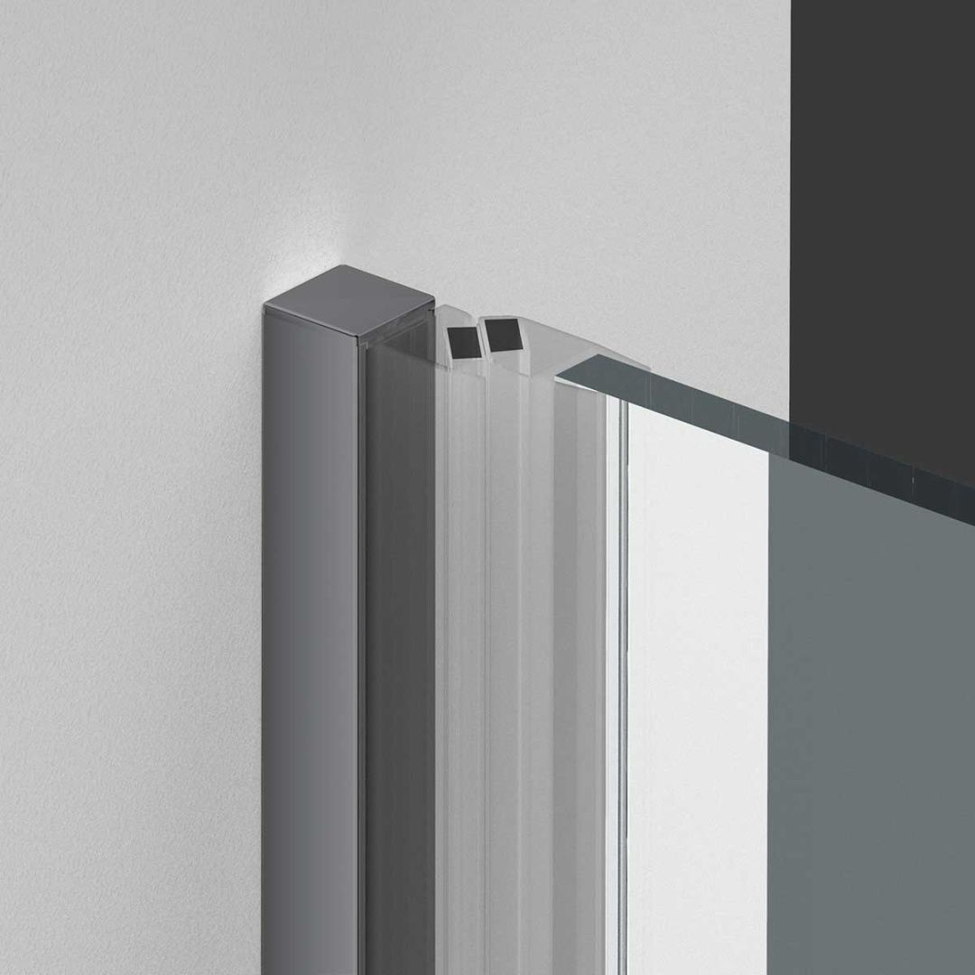 Приобрести vincea душевая дверь alpha 90 см, прозрачное, оружейная сталь vdp-3al900clgm