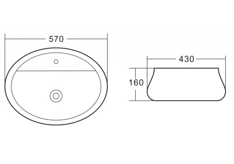 Приобрести раковина-чаша belbagno 57 см bb1399