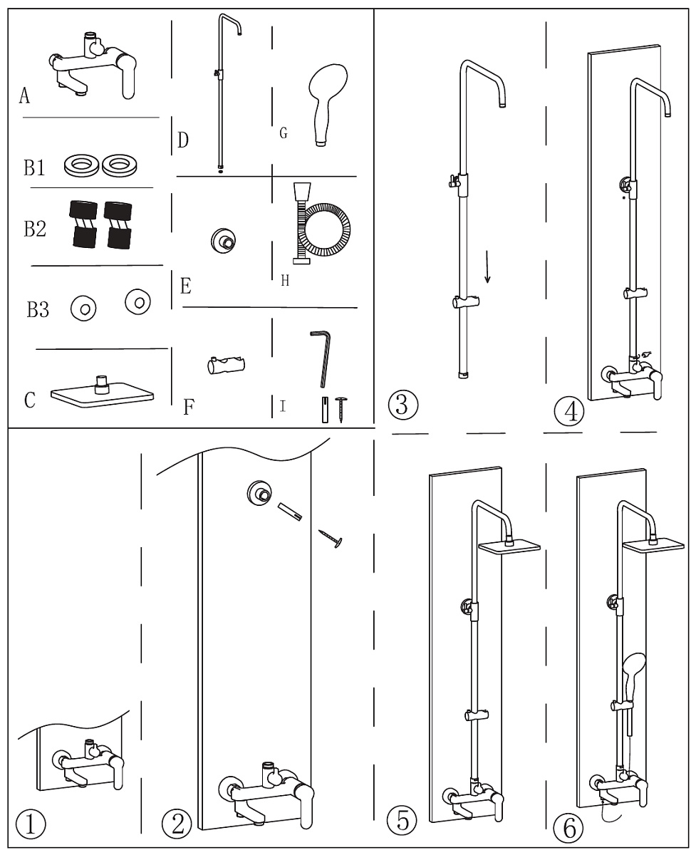 Приобрести aquanet душевая стойка passion s3 123 см, черная af300-72-s-b