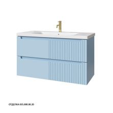 Caprigo Тумба с раковиной TERMIN-Smalty META 100 см, голубая, эмаль