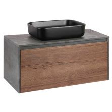 Vincea Тумба со столешницей Mesa 100 см, дуб табак\бетон VMC-2MS100TB