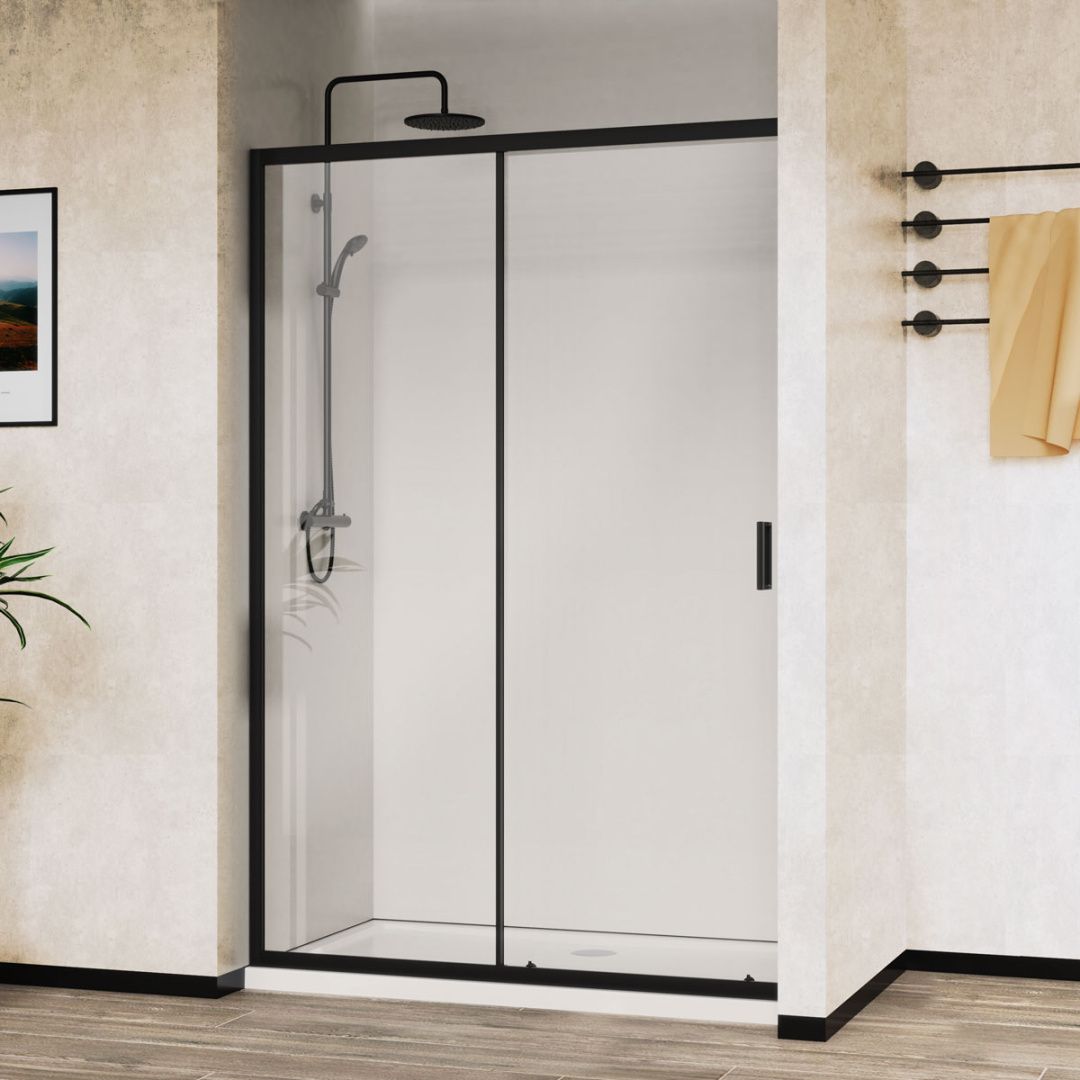 Приобрести vincea душевая дверь city 140 см, прозрачное, черное vds-5ct140clb