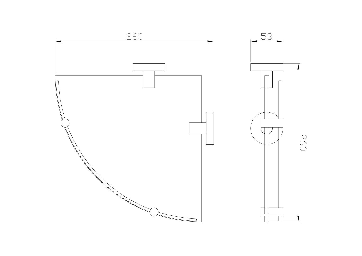 Приобрести стеклянная полка для ванной угловая wonzon & woghand easy, хром (ww-8117)