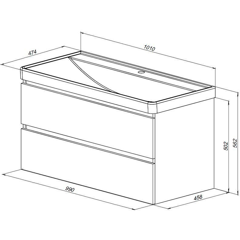 Приобрести aquanet тумба с раковиной вега 100 см, маренго