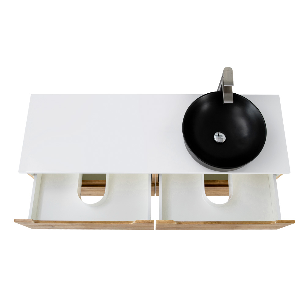 Приобрести belbagno тумба со столешницей etna 120 см, подвесная rovere nature, раковина справа