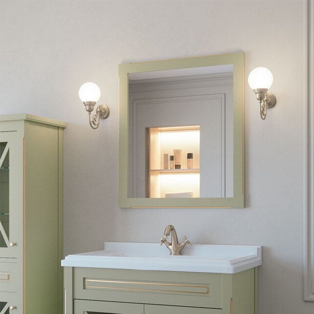 Приобрести caprigo зеркало napoli 75 см, зеленое, эмаль