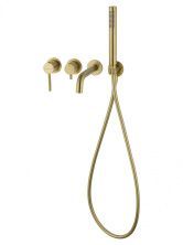 Смеситель для ванны встраиваемый WONZON & WOGHAND STICK, Брашированное золото (WW-889017-BG)