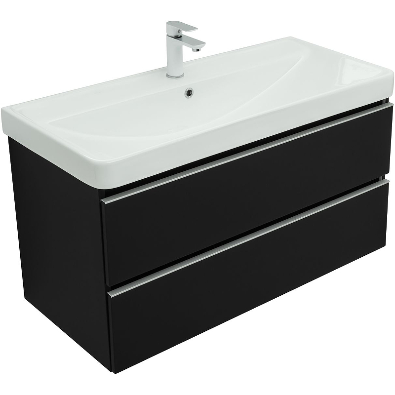 Приобрести aquanet тумба с раковиной вега 100 см, черный