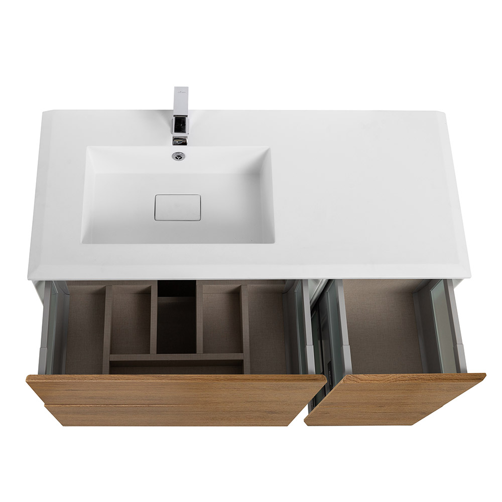 Приобрести cezares тумба подвесная с раковиной bellagio 106 см rovere tabacco, левостороняя, дерево 54716