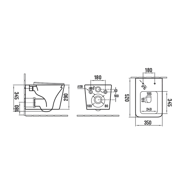 Приобрести comforty подвесной унитаз 106 безободковый, сиденье дюропласт softclose тонкое, быстросъёмное