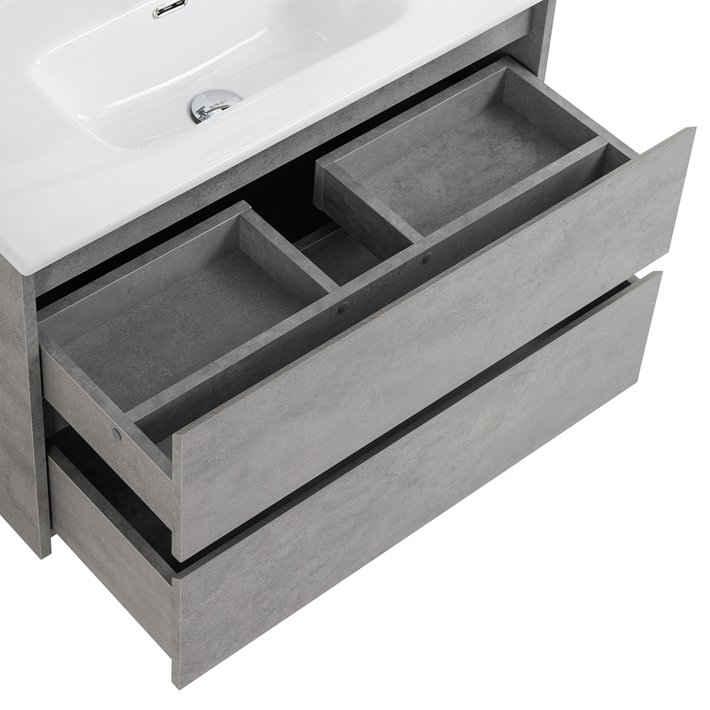 Приобрести belbagno тумба с раковиной kraft 39 80 см, подвесная cemento grigio, белая раковина