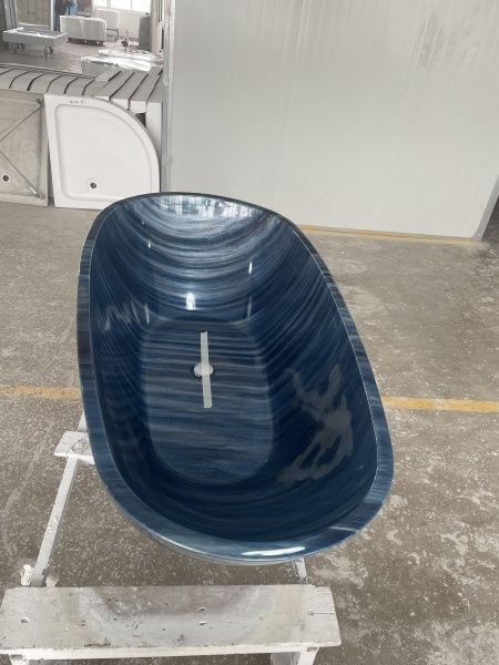 Приобрести frank акриловая ванна f180 180х85 см, морское свечение, отдельностоящая