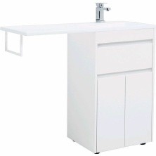 Aquanet Тумба с раковиной Токио 48 см, белая (напольная, 1 ящик, 2 дверцы)